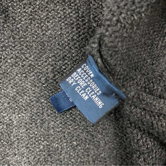 Vintage Polo by Ralph Lauren 100% Cotton Grey Quarter Zip Sweater Men’s Sz S-Med - Picture 4 of 10